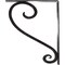 Ekena Millwork Edwards Wrought Iron Bracket, (Triple center brace), Antiqued Silver 2"W x 12"D x 15"H BKTM02X12X15TEDASV - alternate 3